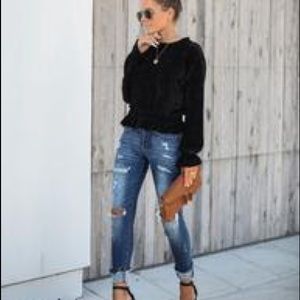 VICI Collection | Yves Chenille Ruffle Top